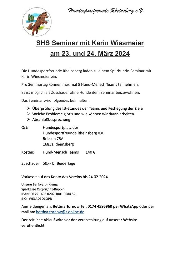 Einladung SHS Seminar  